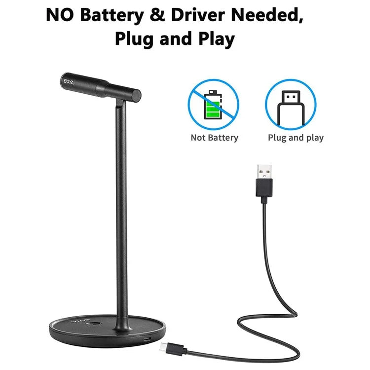 BOYA BY-CM1 USB Microphone with Mute Button Computer Microphone for Mac / Windows