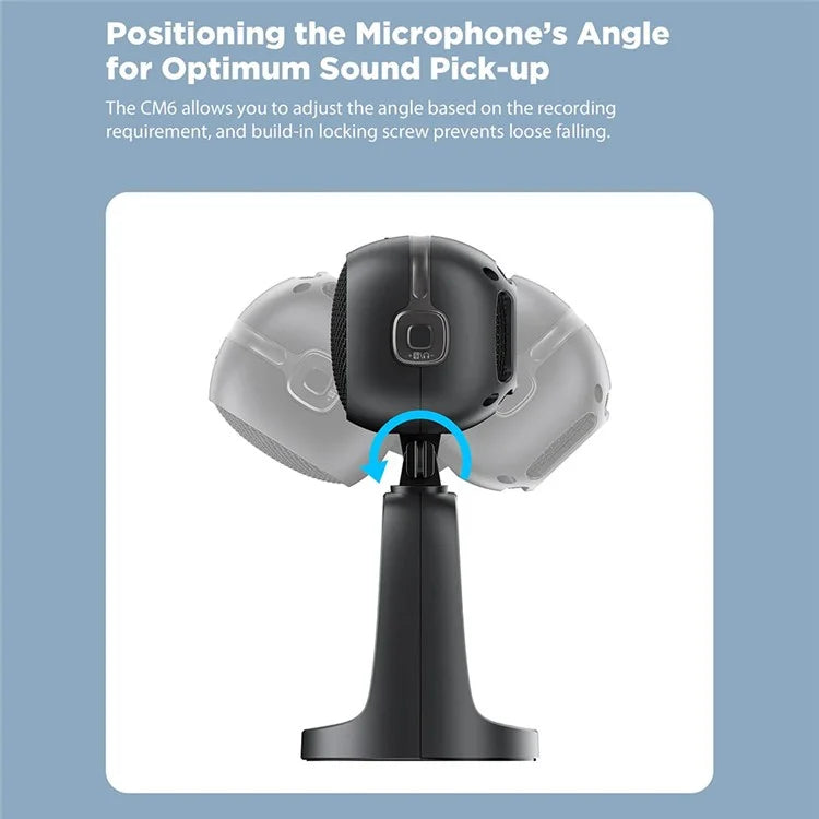 BOYA BY-CM6 USB Desktop Microphone Gain Control Cardioid Mic for PS4 / PS5 / Computer