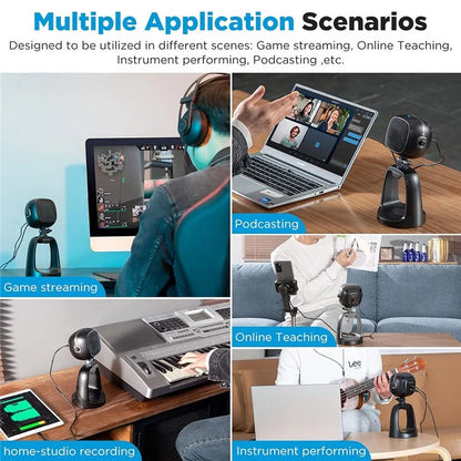 BOYA BY-CM6 USB Desktop Microphone Gain Control Cardioid Mic for PS4 / PS5 / Computer