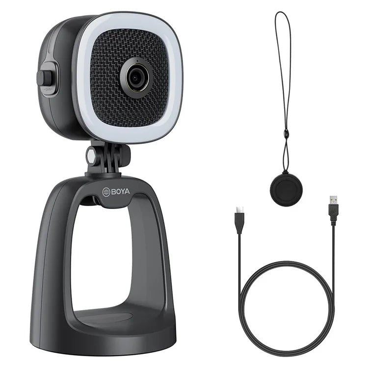 BOYA BY-CM6A Computer Laptop Desktop Microphone with 1080P HD Camera and Fill Light