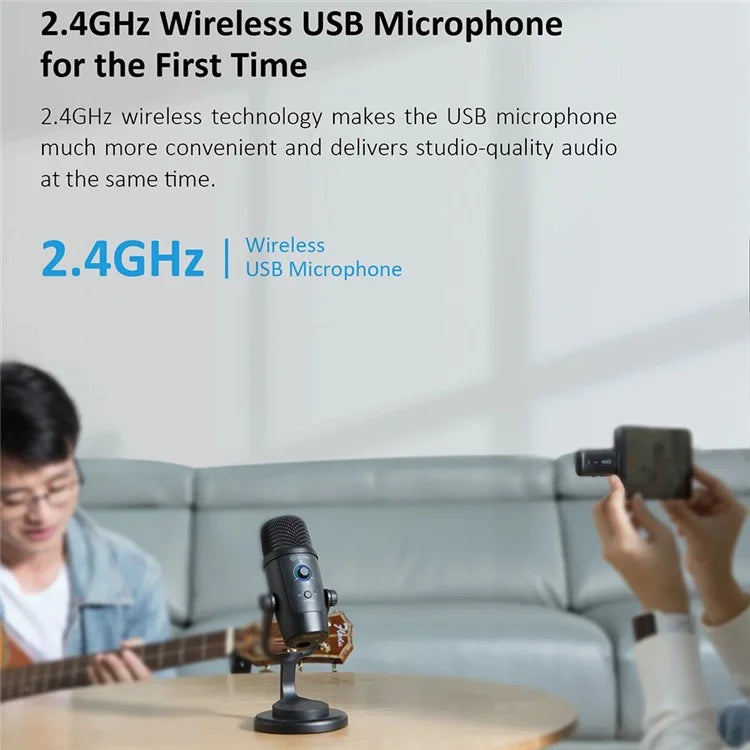 BOYA BY-PM500W Game Conference USB Wired / Wireless Condenser Microphone for Computer Laptop