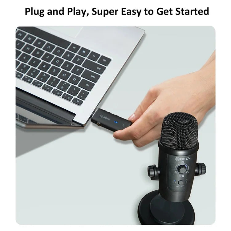BOYA BY-PM500W Game Conference USB Wired / Wireless Condenser Microphone for Computer Laptop