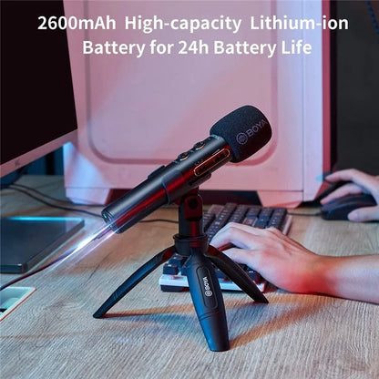 BOYA BY-EM20 Professional Live Streaming Condenser Microphone Home Studio Singing Mic