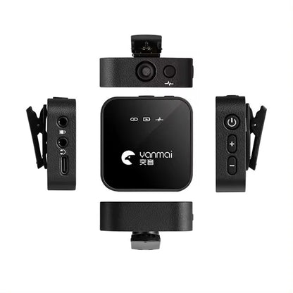 YANMAI GF525 Noise Reduction Wireless Lavalier Bluetooth Microphone (2 Transmitters+1 Receiver)
