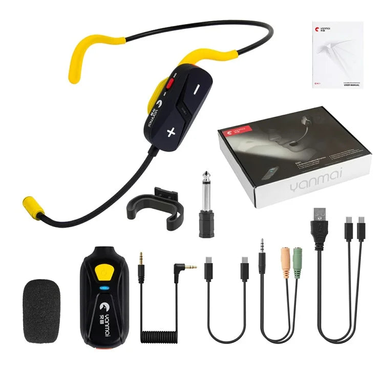 YANMAI EM1 2.4G Wireless Headband Microphone Sound Amplifier (1 Transmitter+1 Receiver)