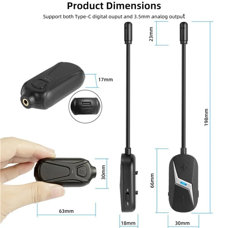 YANMAI EM1 2.4G Wireless Headband Microphone Sound Amplifier (1 Transmitter+1 Receiver)