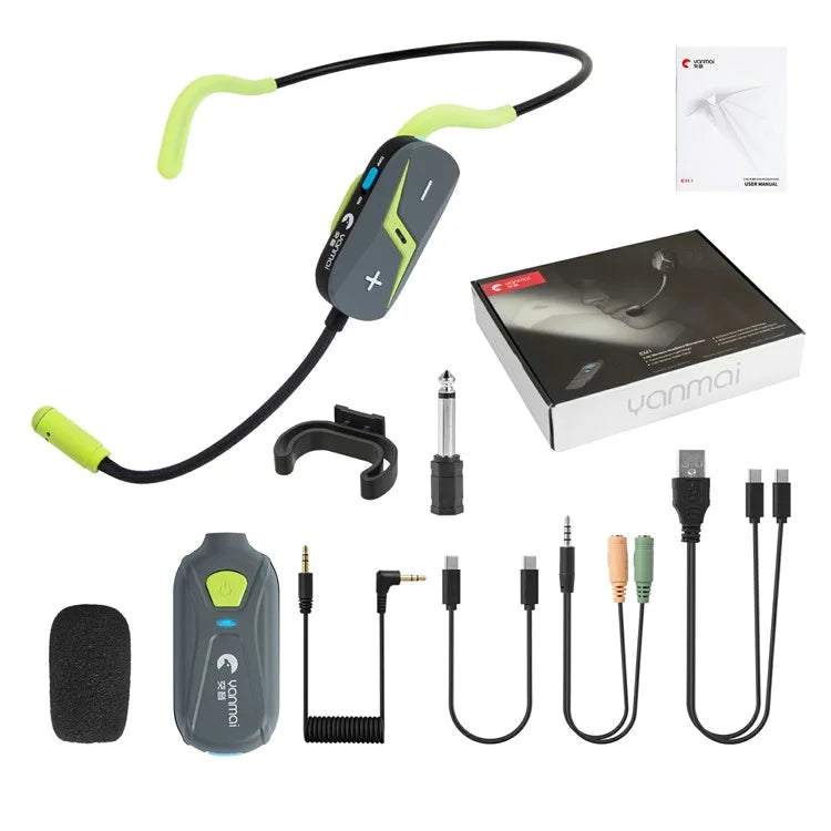 YANMAI EM1 2.4G Wireless Headband Microphone Sound Amplifier (1 Transmitter+1 Receiver)