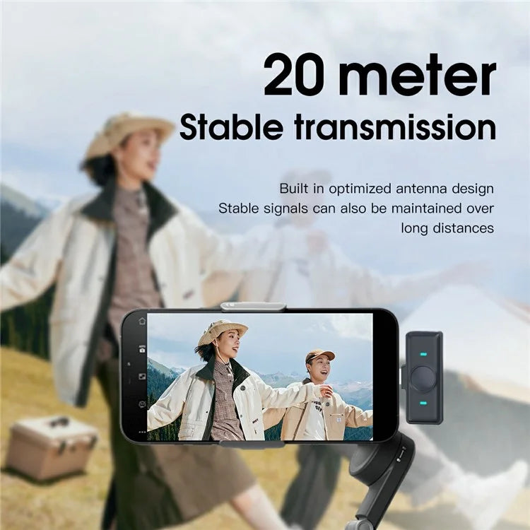 SX21 Type-C 2.4G Wireless Smart Clip-On Microphone (1 Receiver+2 Microphones+1 Charging Bin)