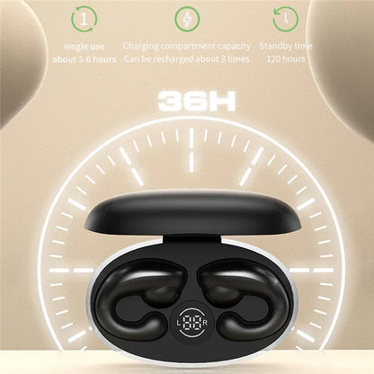 M7 Bone Conduction Bluetooth Headset Wireless Headphone Touch Control Ear Clip Earphone