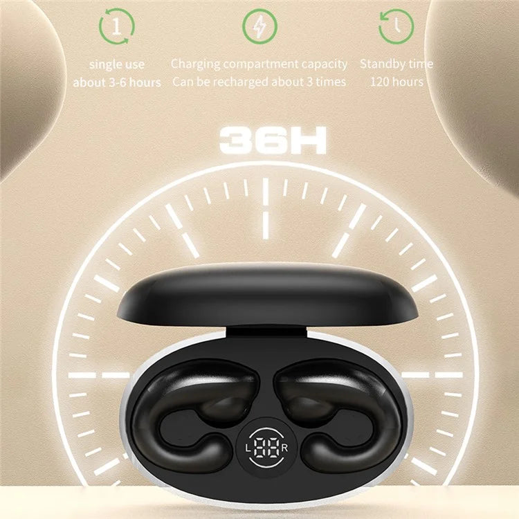 M7 Bone Conduction Bluetooth Headset Wireless Headphone Touch Control Ear Clip Earphone