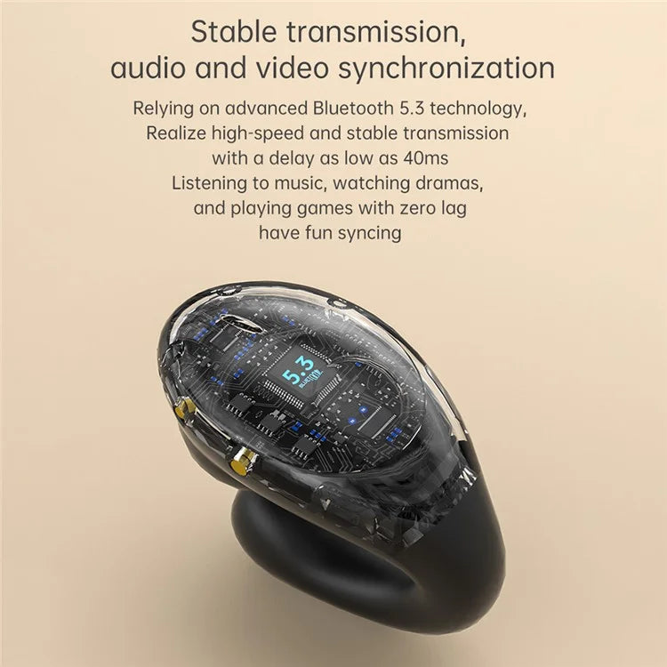 M7 Bone Conduction Bluetooth Headset Wireless Headphone Touch Control Ear Clip Earphone