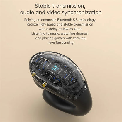M7 Bone Conduction Bluetooth Headset Wireless Headphone Touch Control Ear Clip Earphone