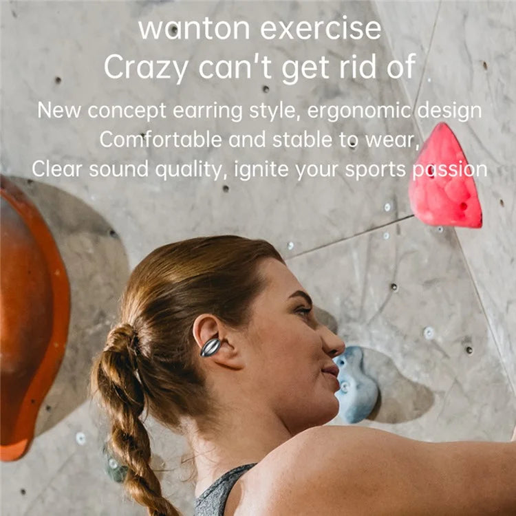 M7 Bone Conduction Bluetooth Headset Wireless Headphone Touch Control Ear Clip Earphone