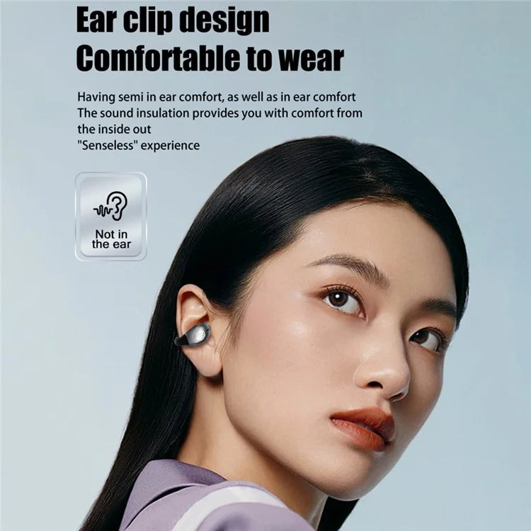 DAMIX AS-01 Bluetooth 5.5 Headphones Fingerprint Touch Clip-On Wireless Earphones