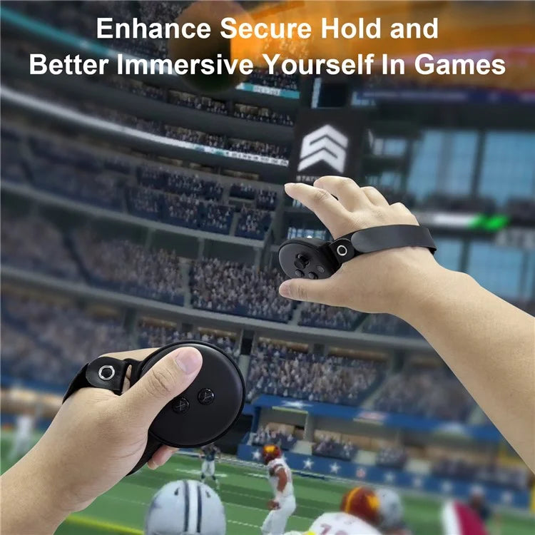 AMVR Q3HS2 For Meta Quest 3 Controller 1 Pair Silicone Cover Adjustable Hand Strap Protective Sleeve