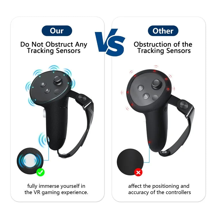 AMVR For Meta Quest 3 Upgraded Controller Grips Silicone Cover with Battery Opening