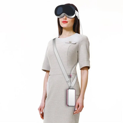 CP16 For Apple Vision Pro VR Battery Protective Cover Power Bank Case with Back Clip and Crossbody Strap