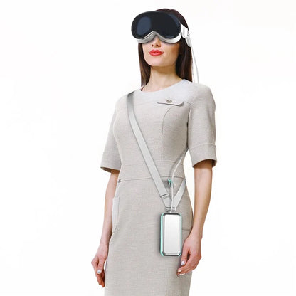 CP16 For Apple Vision Pro VR Battery Protective Cover Power Bank Case with Back Clip and Crossbody Strap