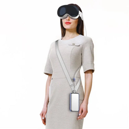 CP16 For Apple Vision Pro VR Battery Protective Cover Power Bank Case with Back Clip and Crossbody Strap