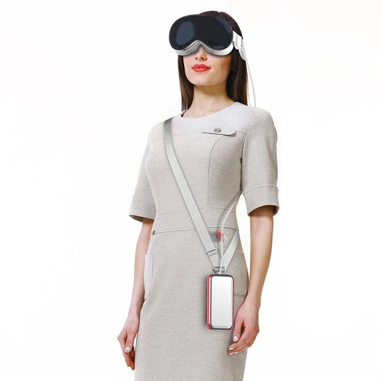 CP16 For Apple Vision Pro VR Battery Protective Cover Power Bank Case with Back Clip and Crossbody Strap