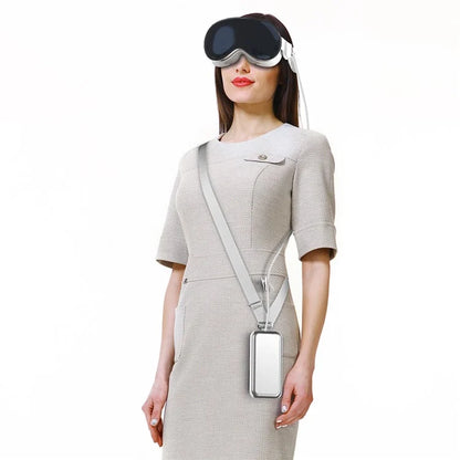 CP16 For Apple Vision Pro VR Battery Protective Cover Power Bank Case with Back Clip and Crossbody Strap