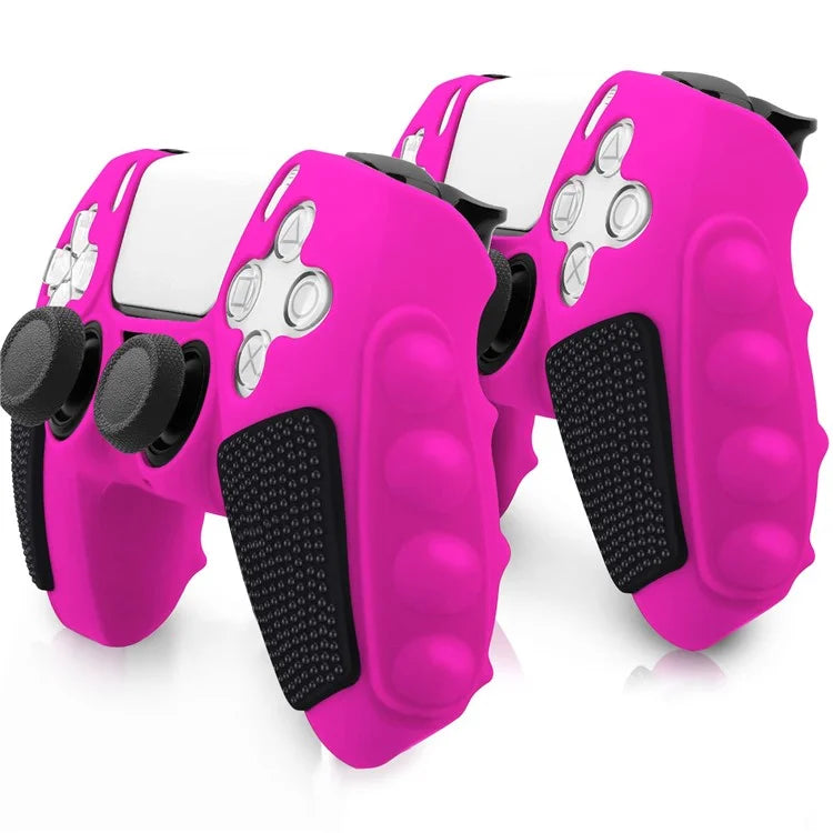 For PS5 Controller Silicone Case Color Matching Protective Cover (Without Joy-Stick Caps)