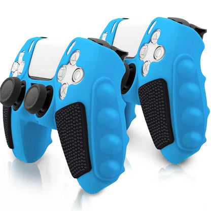For PS5 Controller Silicone Case Color Matching Protective Cover (Without Joy-Stick Caps)