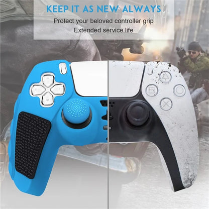 For PS5 Controller Silicone Case Color Matching Protective Cover (Without Joy-Stick Caps)