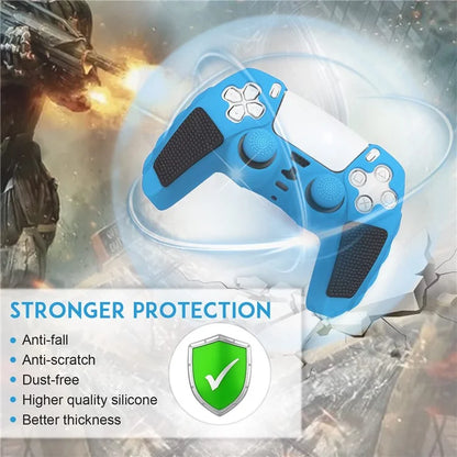 For PS5 Controller Silicone Case Color Matching Protective Cover (Without Joy-Stick Caps)