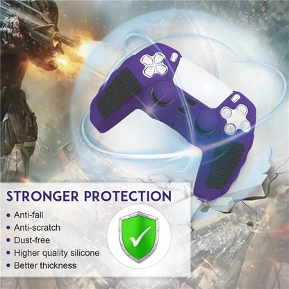 For PS5 Controller Silicone Case Color Matching Protective Cover (Without Joy-Stick Caps)