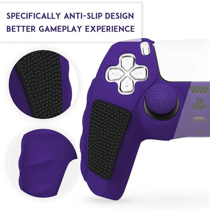 For PS5 Controller Silicone Case Color Matching Protective Cover (Without Joy-Stick Caps)