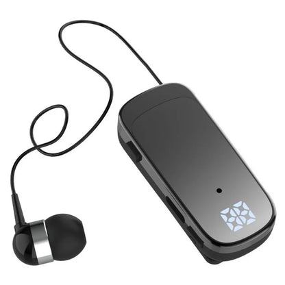 K65 Incoming Call Vibration Digital Display Retractable Lavalier Bluetooth Earphones