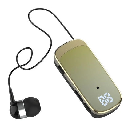 K65 Incoming Call Vibration Digital Display Retractable Lavalier Bluetooth Earphones