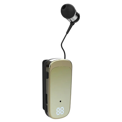 K65 Incoming Call Vibration Digital Display Retractable Lavalier Bluetooth Earphones