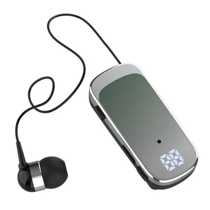K65 Incoming Call Vibration Digital Display Retractable Lavalier Bluetooth Earphones