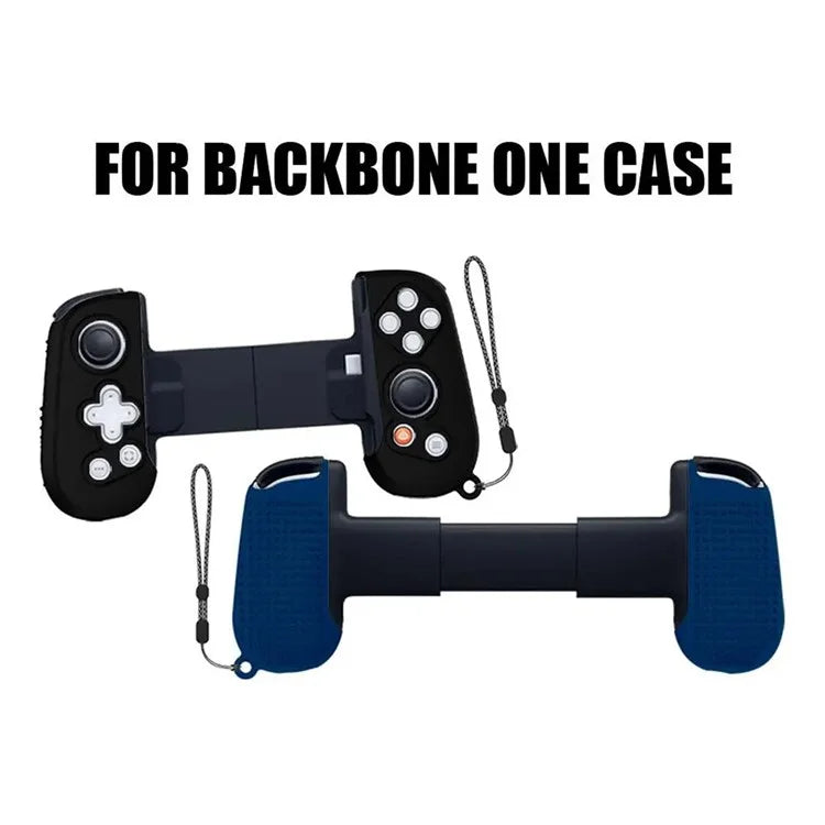 1 Pair Silicone Grip Case Cover for Backbone One Controller Protective Sleeve with Hand Strap