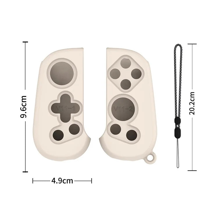 1 Pair Silicone Grip Case Cover for Backbone One Controller Protective Sleeve with Hand Strap
