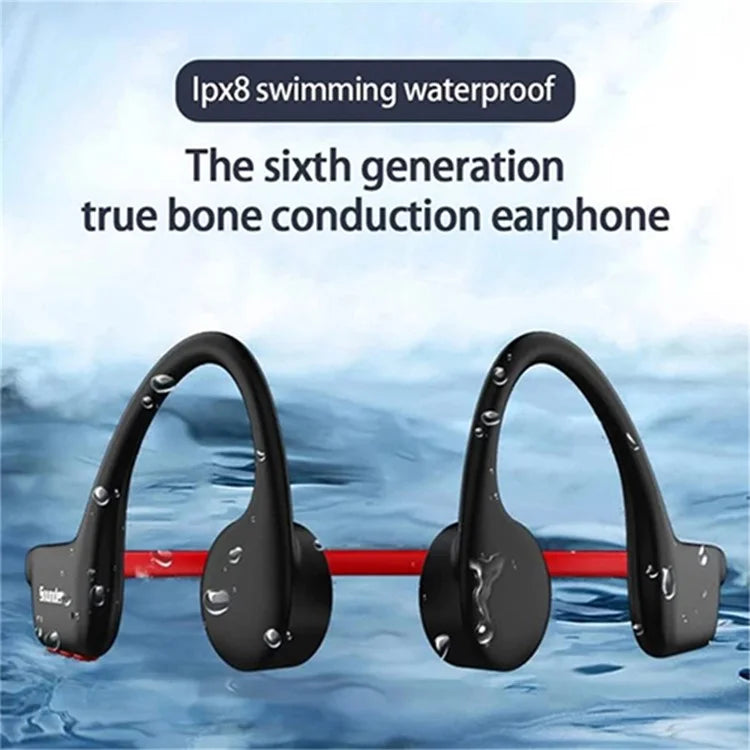 SOUNDER X6 Bone Conduction Bluetooth Headset Wireless Headphone Waterproof Earphone