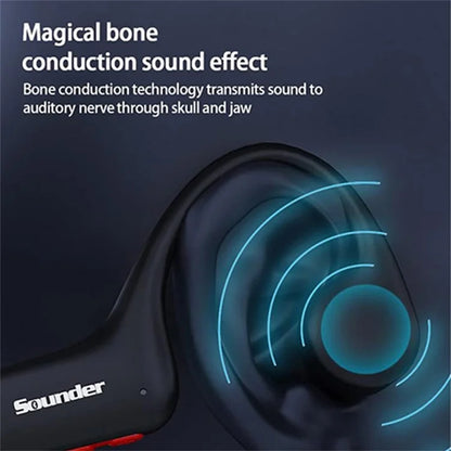 SOUNDER X6 Bone Conduction Bluetooth Headset Wireless Headphone Waterproof Earphone