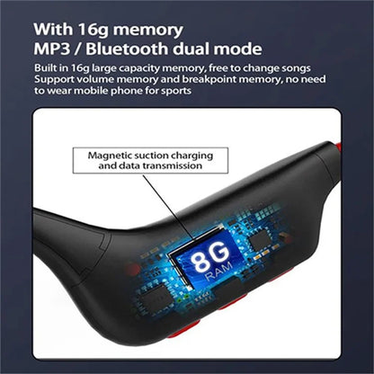 SOUNDER X6 Bone Conduction Bluetooth Headset Wireless Headphone Waterproof Earphone