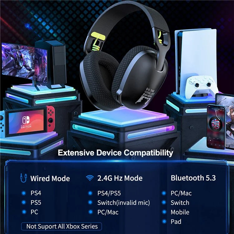 ONIKUMA B2 2.4G Wireless / Bluetooth / Wired Over-Ear Headphone Stereo Bluetooth Gaming Music Headset