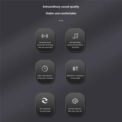 SHINECON QH-004 HiFi Sound Bluetooth 5.1 Earphones Noise Reduction OWS Open Ear Sports Headphones