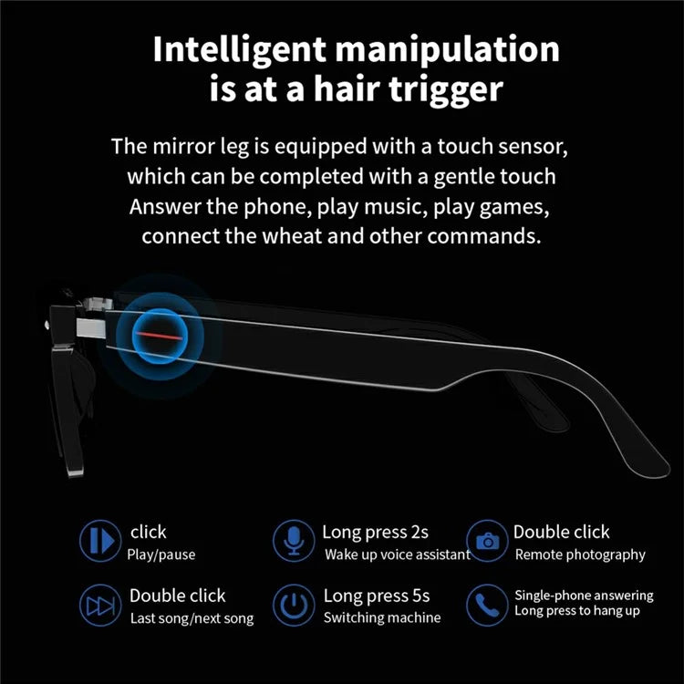 E13-C Bluetooth Smart Glasses Wireless Music Earphone Sunglasses (CE Certified)