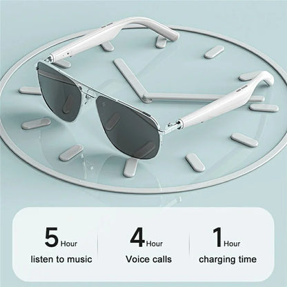 G01-01 Polarized Sunglasses Cycling Smart Glasses Bluetooth Wireless Earphone (CE Certified)