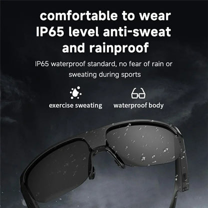 G02 Cycling Smart Glasses Bluetooth Wireless Earphone Polarized Sunglasses (CE Certified) - Black