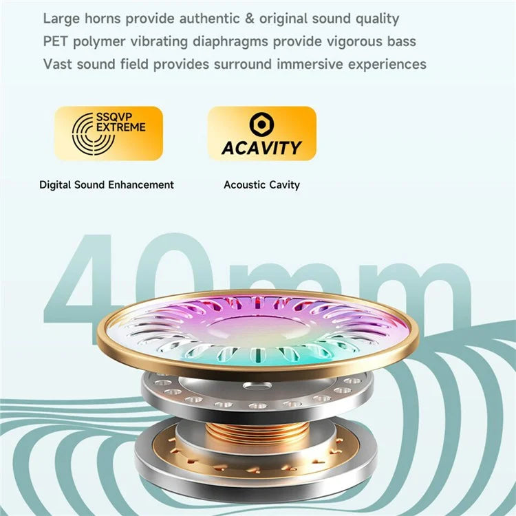 AWEI AT6 Wireless Bluetooth Gaming Headset 3.5mm AUX Wired Earphone Headphone