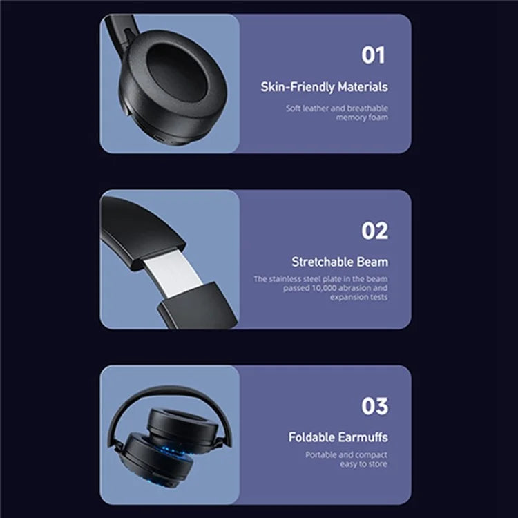 AWEI A780 Pro Wireless Bluetooth Gaming Headset 3.5mm AUX Wired Earphone Headphone with Colorful Lights