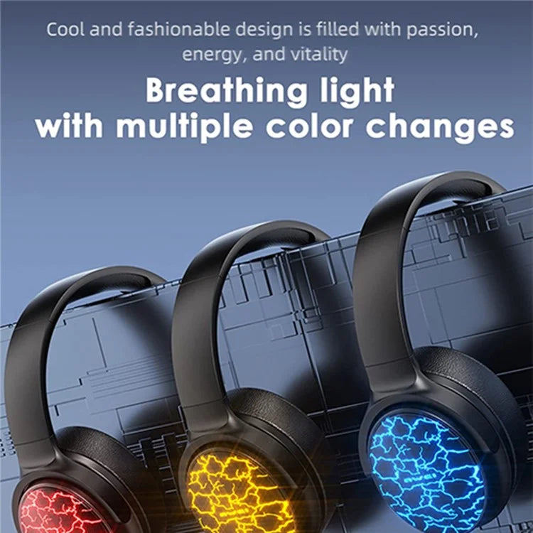 AWEI A780 Pro Wireless Bluetooth Gaming Headset 3.5mm AUX Wired Earphone Headphone with Colorful Lights