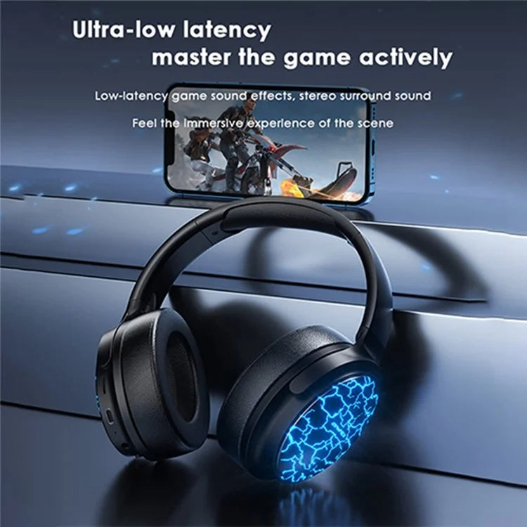 AWEI A780 Pro Wireless Bluetooth Gaming Headset 3.5mm AUX Wired Earphone Headphone with Colorful Lights