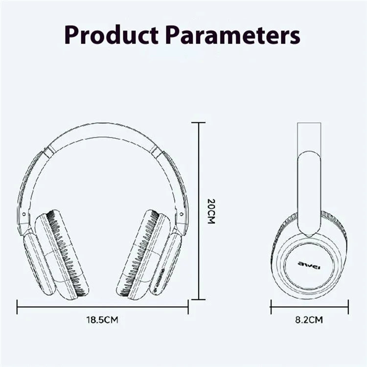 AWEI A996Pro Foldable Bluetooth Over-Ear Headphone ANC Noise Canceling Headset